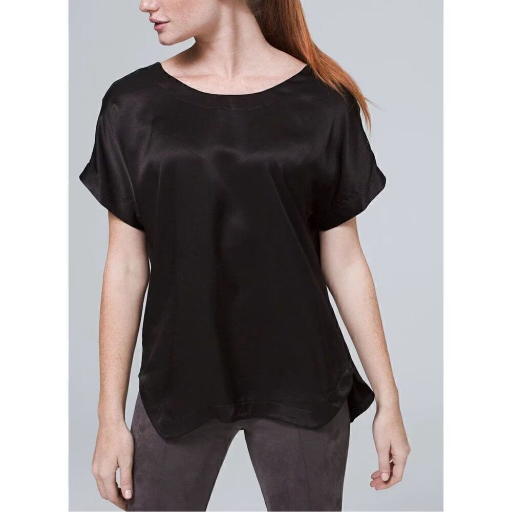 White House Black Market Women’s Black Short Sleeve XS